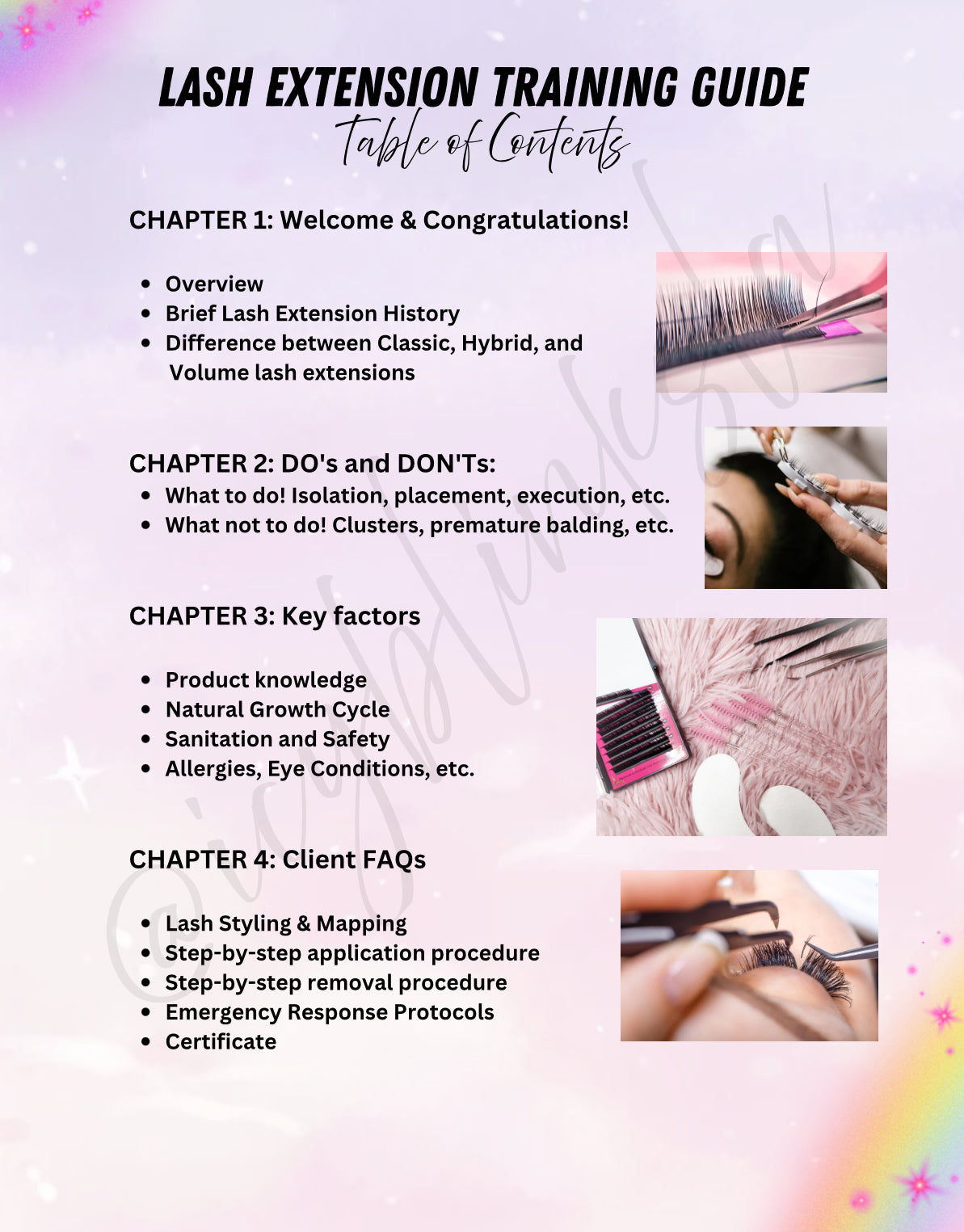 Lash Extension Training Manual Ebook