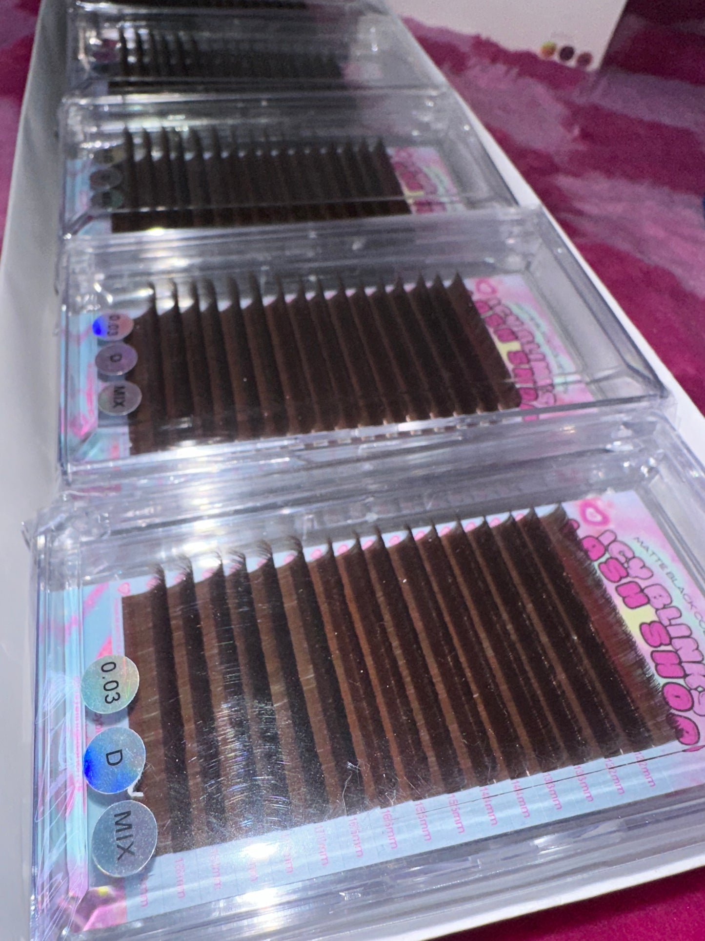 CHOCOLATE BROWN 🍫 / D curl Mix Tray (12-18mm)