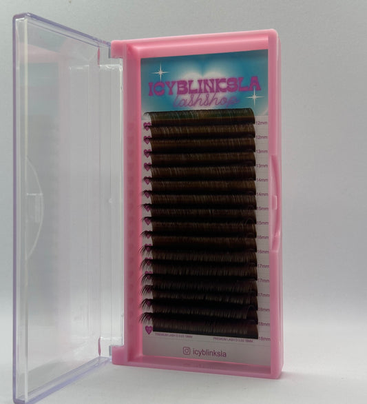 CHOCOLATE BROWN 🍫 / D curl Mix Tray (12-18mm)