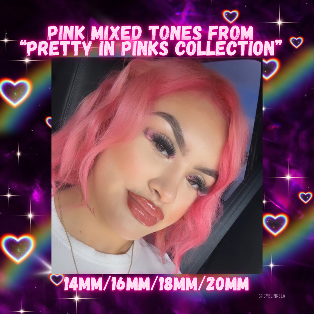 Pretty in PINKS Collection 🎀 D curl 0.03 Mix Tray (14/16/18/20mm)