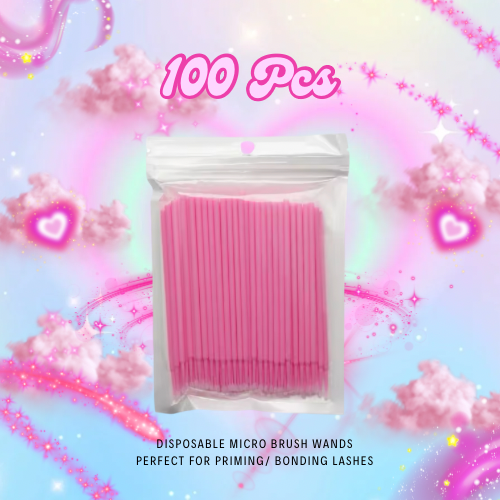 100 pcs Disposable Micro Brush Wands Applicator
