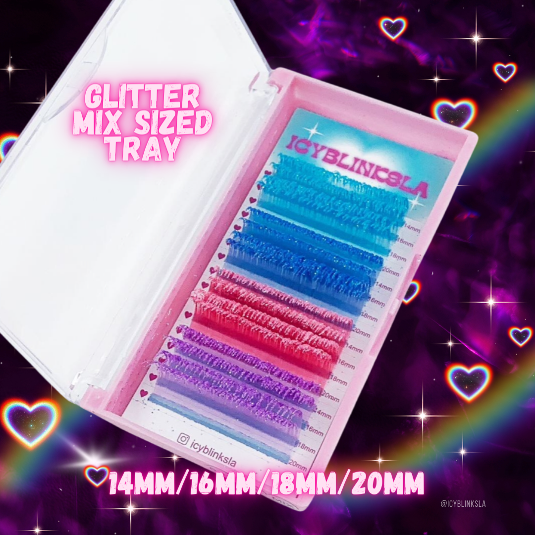 Icy’s Glitter Tray (Mixed tray 14/16/18/20mm) ✨