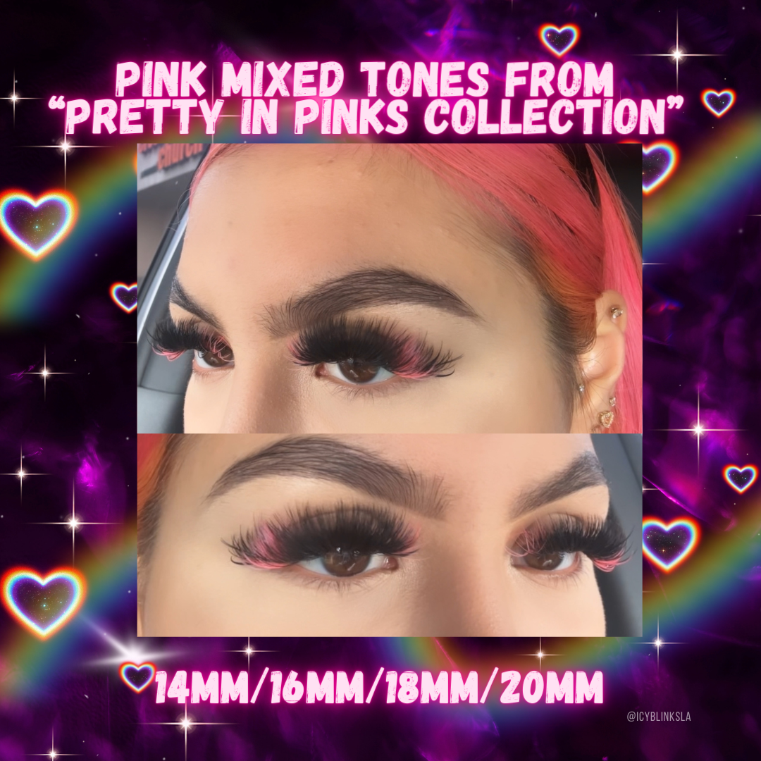 Pretty in PINKS Collection 🎀 D curl 0.03 Mix Tray (14/16/18/20mm)
