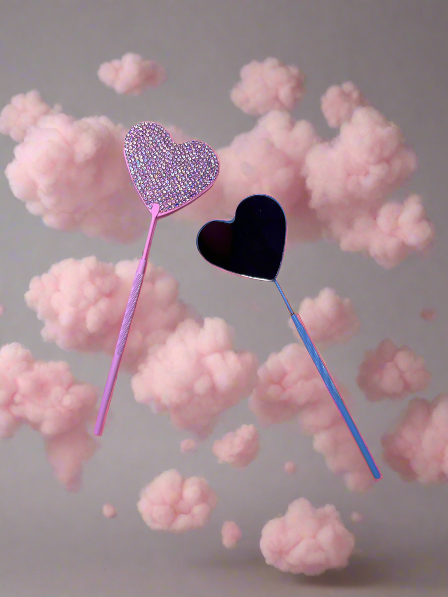 Rhinestone Heart Lash Mirror