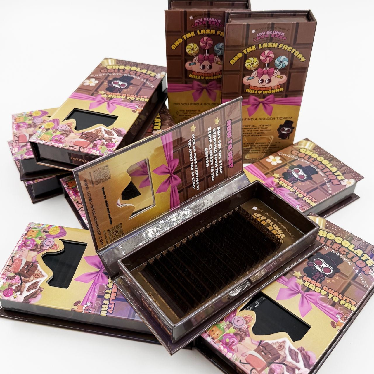 Chocolate Factory Brown Lash Box 🍫✨ | A Willy Wonka-Inspired Lash Experience
