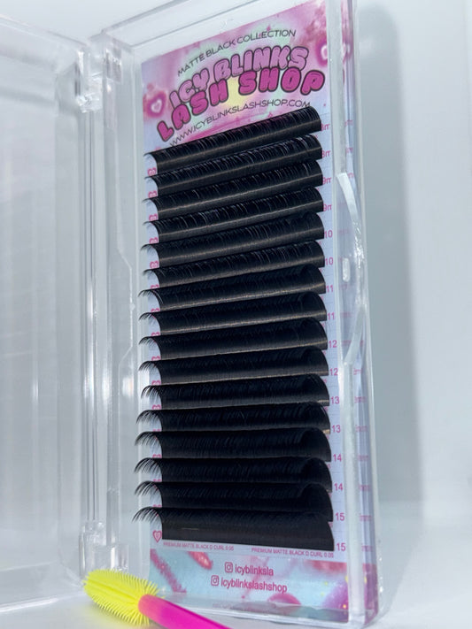 D Curl 0.03/ 0.05 Matte Black (Single Length Tray) 💫