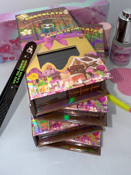 Chocolate Factory Brown Lash Box 🍫✨ | A Willy Wonka-Inspired Lash Experience